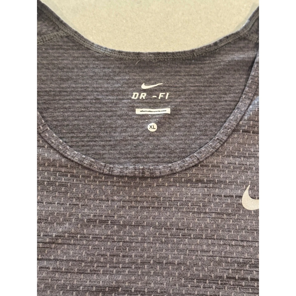 Camiseta sin mangas Nike Dri Fit para hombre XL gris entrenamiento atlético correr gimnasio sin mangas Foto 3 de 4