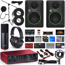Focusrite Scarlett 2i2 Studio 3rd Gen USB Audio Interface Bundle with Mic & More