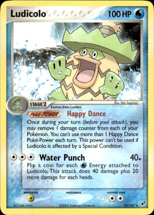 Pokemon Ludicolo Deoxys 19/107 Light Play LP+ or Better