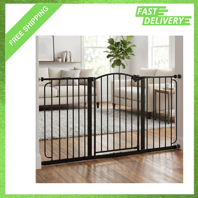 #ad Baby Gate Extra Wide Arch Pressure Mount Walk Through Door for Doorways Stairs $102.91