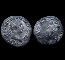 Trajan Silver Authentic Denarius (AD 98–99) Rome Mint – Pax Reverse  RIC 38