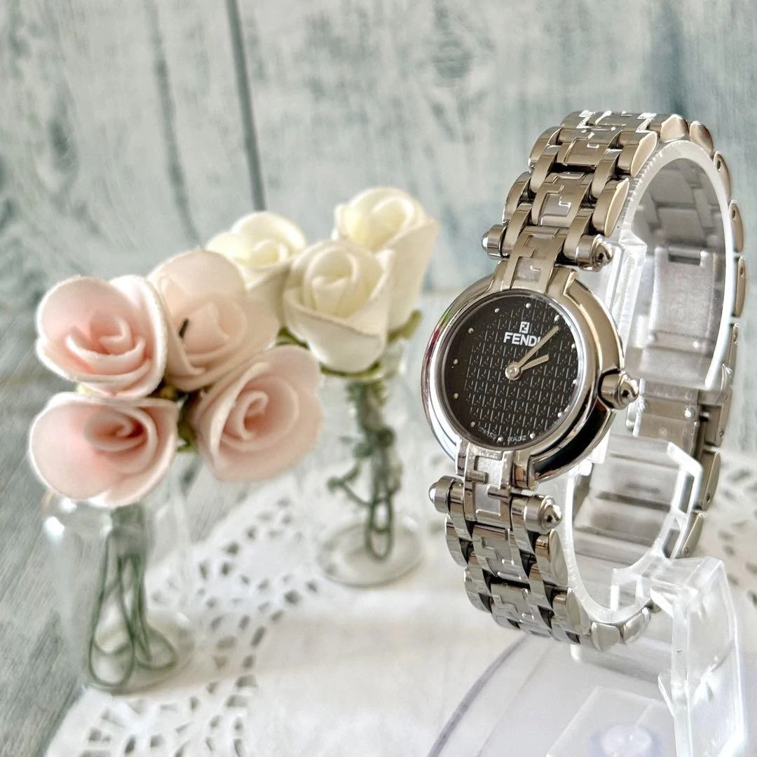 Orologio Fendi 750L Nero Argento Batteria Originale Usatoonante