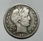 1899 S BARBER HALF DOLLAR VG-F
