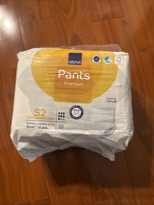 Abena Premium Pants S2 Incontinence Brief, Small 16 count open bag