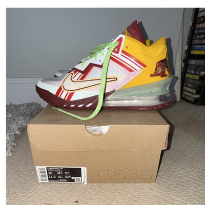 Nike LeBron 18 Low Mimi Plange Higher Learning White CV7562-102 2021 Men's Snea 