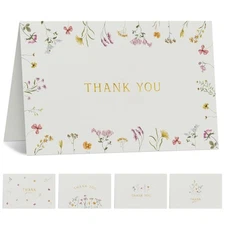 Thank You Cards Set of 20 with Envelopes - Elegant Blank Notes for All Occasions