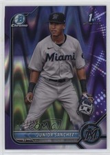 2022 Bowman Chrome Prospects Purple RayWave Refractor 25/250 Junior Sanchez 0ii1