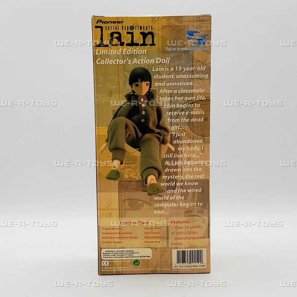 Serial Experiments Lain Teddy Bear Outfit Action Doll Pioneer Toynami 2003 - Image 3 of 4
