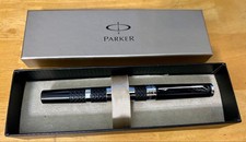 Penna Parker 5th Ingenuity nera gomma metallo autentica vintage limitata