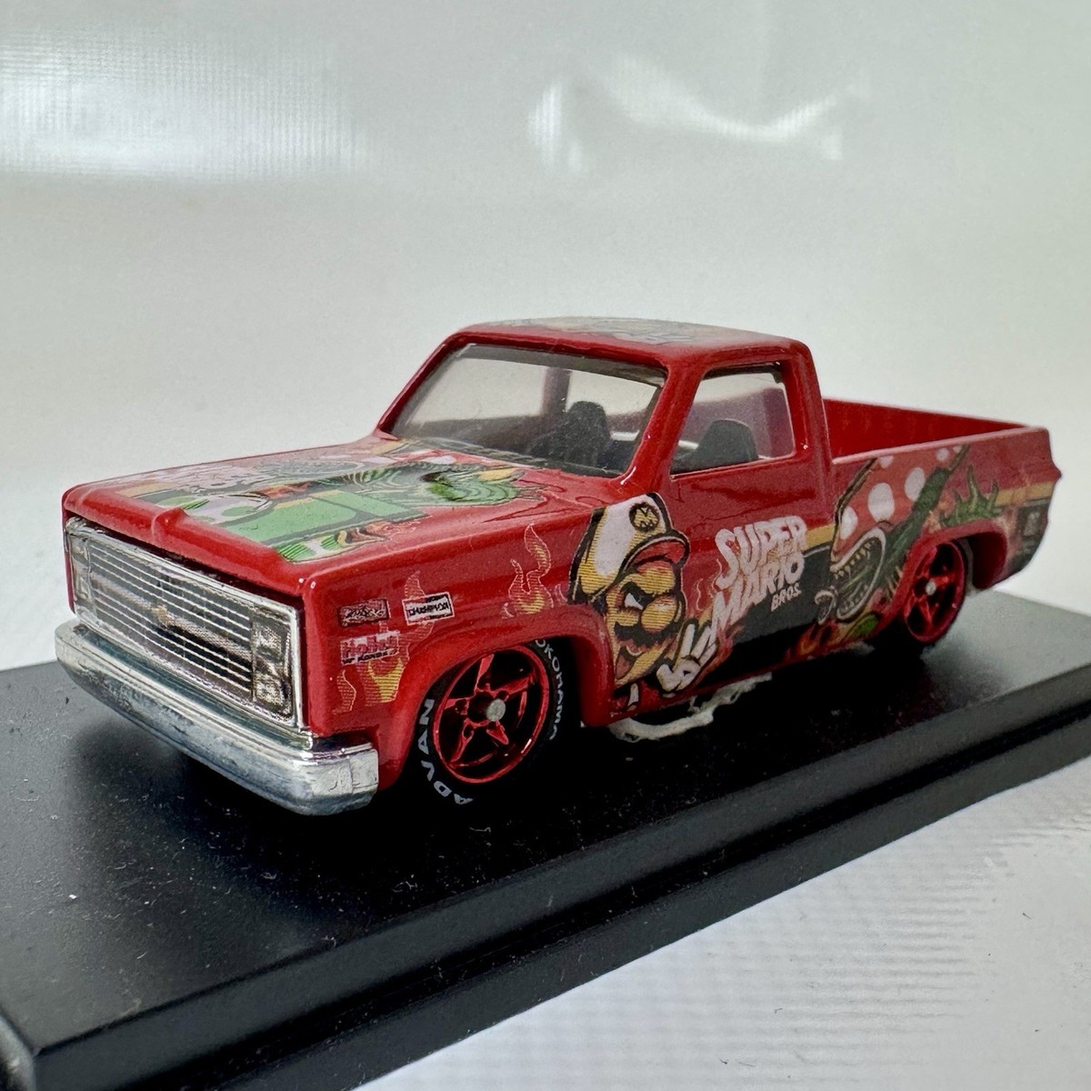Hot Wheels Custom 83 Chevy Silverado Squarebody Super Mario Truck