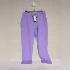 FIGS Yola Yoga Waistband Skinny Scrub Pants, Lilac Dawn, Large, NWT