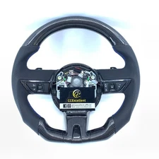 For Camaro 2010-2011 Chevrolet Chevy Custom Carbon Fiber Leather Steering Whee