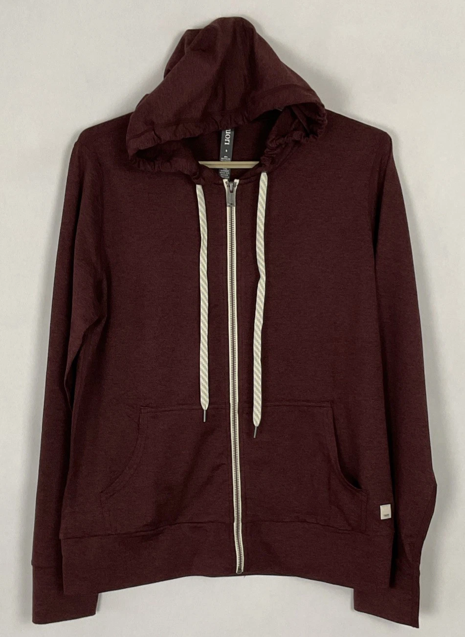 Vuori Halo Performance Hoodie Womens Sz S Plum Heather Full Zip DreamKnit NWOT