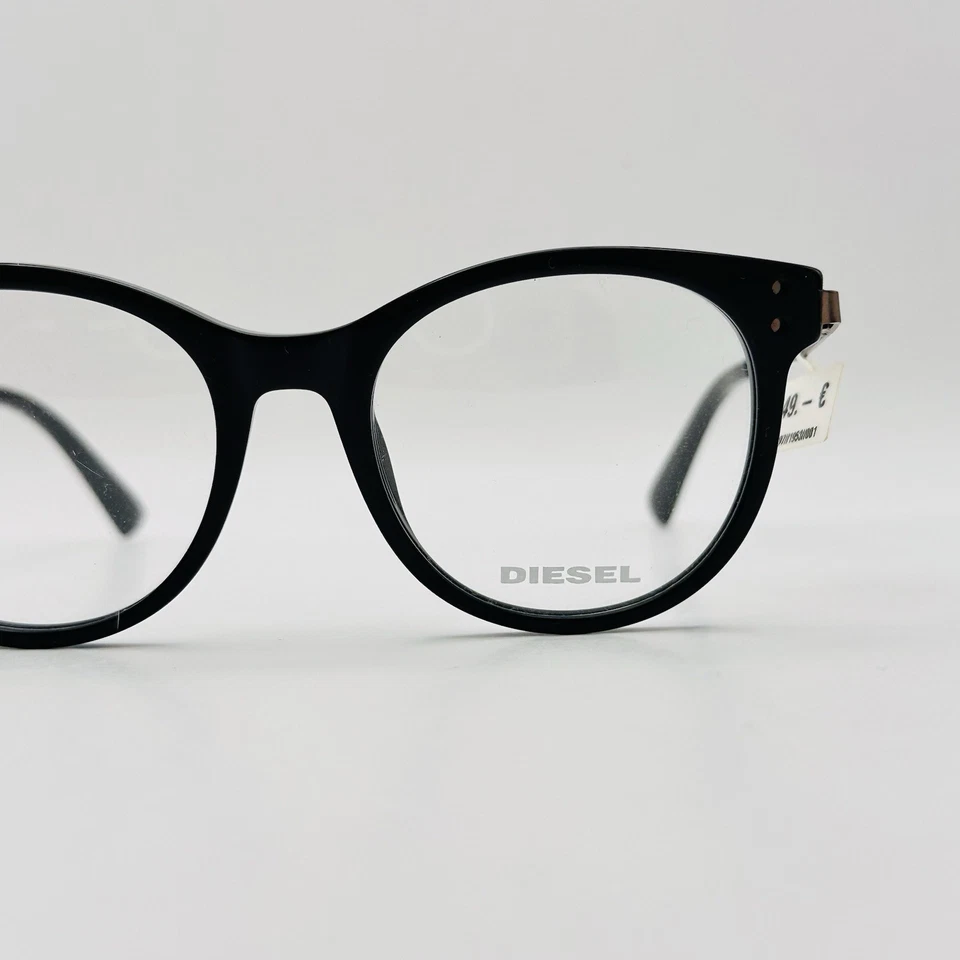 Gafas Diesel Para Hombre Y Mujer Redondas Negro Marrón Mod. LOGO DL 5297 001 Nuevo Foto 2 de 4