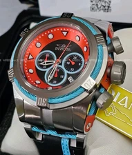 Invicta - Bolt ZEUS - Race Team Black / Blue Leather 53mm - DIVE Case mens watch