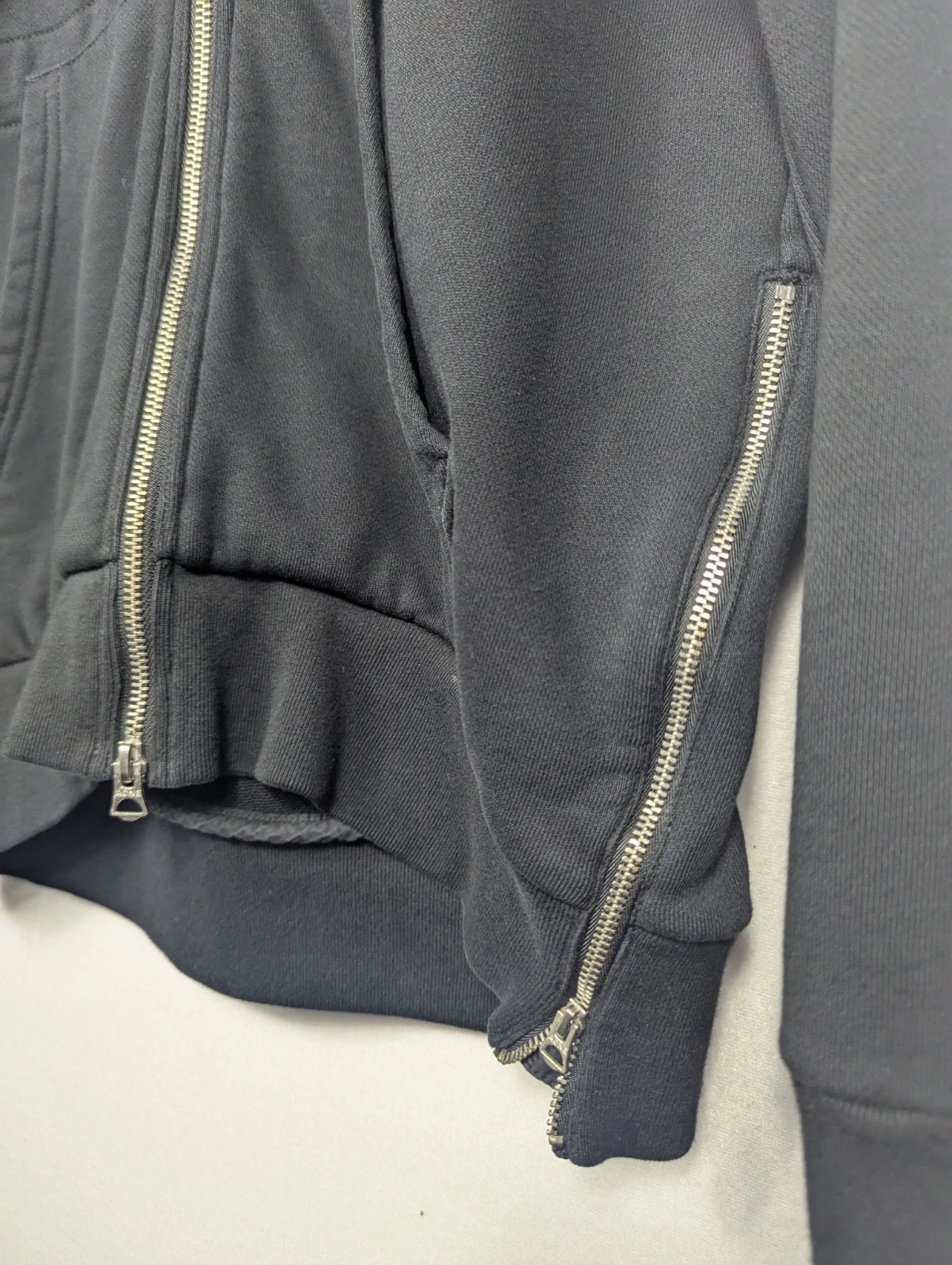 Acne Studios Justin Felpa con Cappuccio ? Kanye West Giacca Zip Laterale RARA Uomo S M Nero