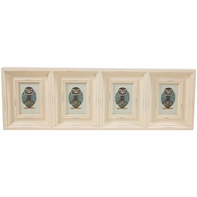 Northlight 33'' Distressed Eggshell White Photo Picture Frame Collage Wall Decora