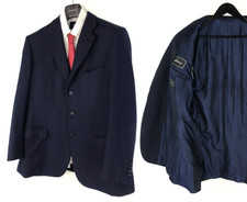 Men's Brioni Parlamento Wool Super 160 Blazer Navy Sport Jacket Coat Size 54 R