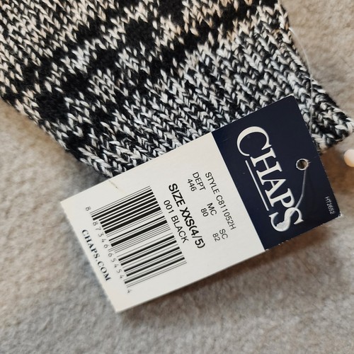 Chaps Pullover Jungen XXS 4-5 grau grau schwarz Strick hochgeschlossen Schnee NEU - Bild 2 von 4
