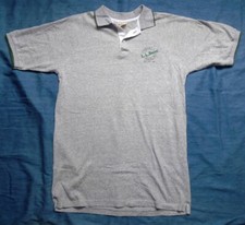 RARE Vintage 80s LL Bean x Champion Mens M Gray Polo Shirt USA Made