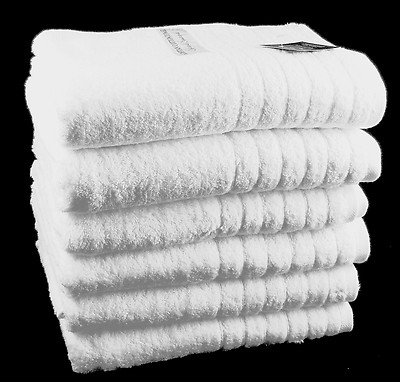 6er Pack Hotel Qualität Dicke Weiße Handtücher 750 g/m² 100% Baumwolle 50 x 85 cm
