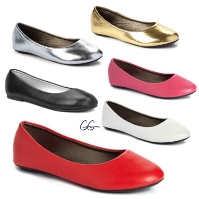 Kids Girls Slip On Ballet Flat Shoes New