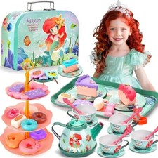 Sirenita Juego De Te Para Ni as 48 PCs Mermaid Tea Set Regalo Fiesta Para Ni as