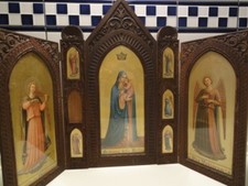 Geschnitzter Hausaltar, Triptychon, Madonna della Stella, Beato Angelico