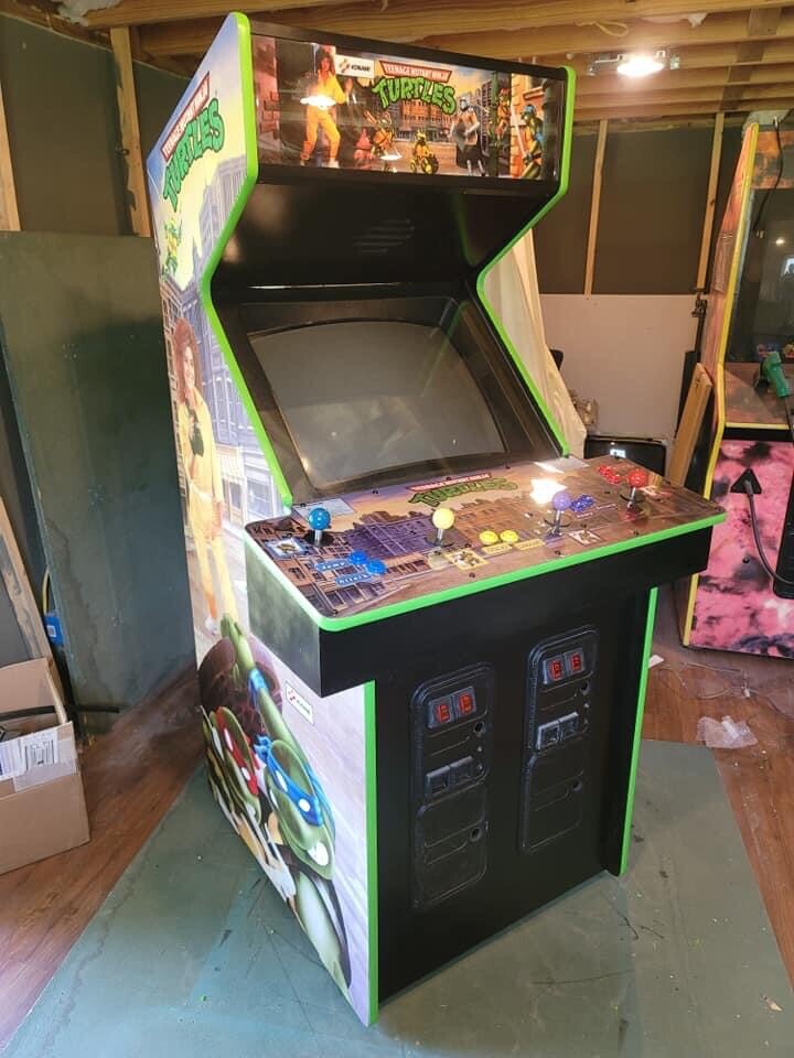 TMNT Arcade Side art decal set Of 2 Laminated High Quality Turtles Arcade Game | #3926995673