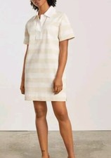 Everlane Women’s Small The Organic Cotton Polo Dress Short Sleeve Striped New