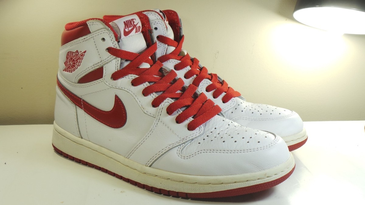 2017 NIKE AIR JORDAN 1 I 555088 103 METALLIC RED 8 VINTAGE 1 3 4 5