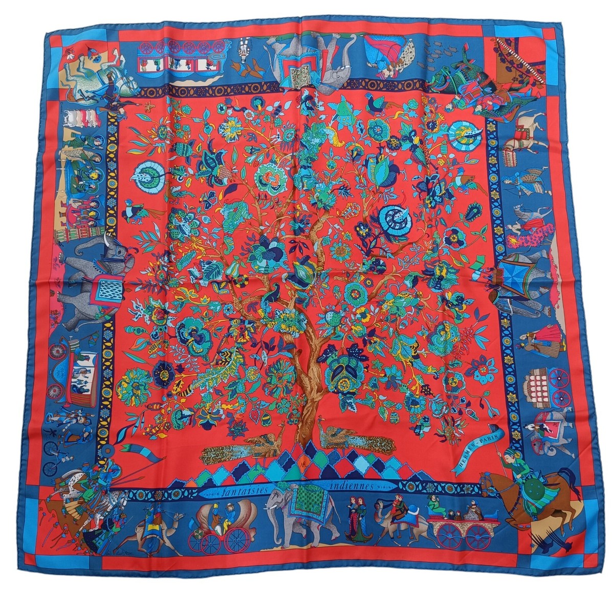 エルメス スカーフ「Fantaisies Indiennes」Carré 90 Hermes 