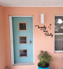 Mid Century Cursive House Numbers