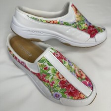 NWOB Easy Spirit Women's Traveltime Mule Slip On White/Multicolor/Bloom Size 6 M