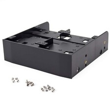 VBESTLIFE 2.5/3.5 HDD SSD to 5.25 Floppy Drive Bay Mounting Bracket for PC Bl...