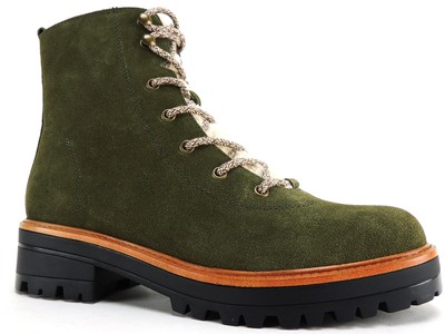 dark green suede boots