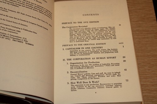 Concept of the Corporation by Peter F Drucker 1972 Edition New Preface Epilogue - Picture 11 of 12
