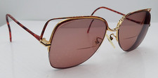 Vintage Tura 452 Brown Gold Oval Half-Rim Metal Sunglasses Japan FRAMES ONLY