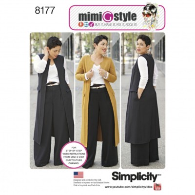 Simplicity Damen Nähmuster 8177 Hose, Mantel, Weste & Trikot...