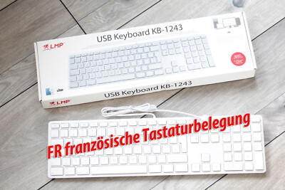 neues LMP USB Tastatur für Apple mit USB Anschluss mit Ziffernblock Französisch