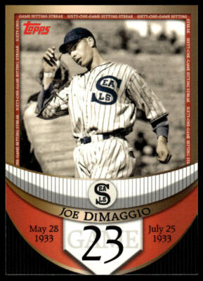 2007 Topps #JDSF23 Joe DiMaggio Joe DiMaggio: The Streak Before the Streak