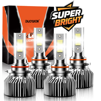 For Acura Integra 1994-2001 Front LED Headlight Bulbs High Low Beam 6000K White