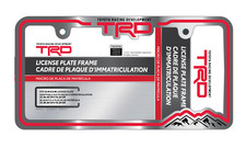 Toyota Trd Chrome Red Metal License Plate Frame