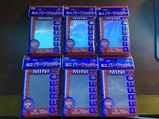 6x KMC Mini Perfect Fit Size Sleeves - 60x87mm - 600 Count - Yugioh Vanguard 6PK