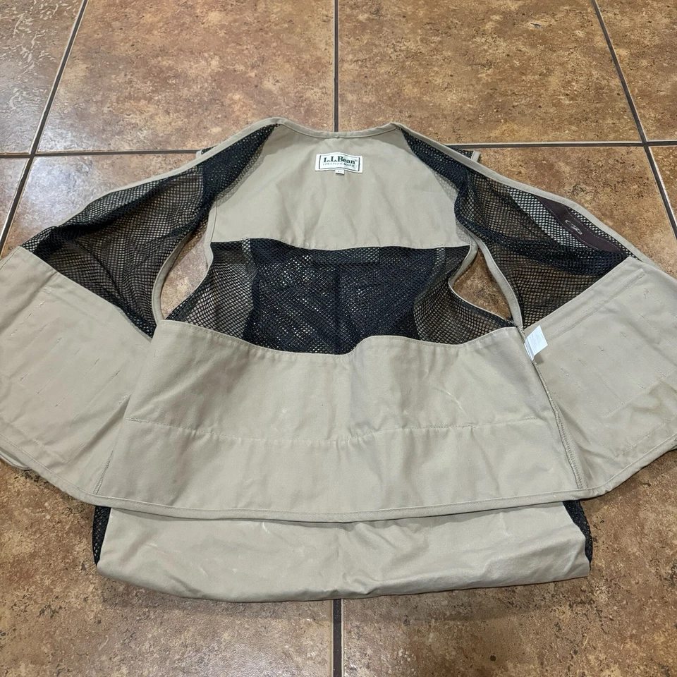 VTG L.L. Bean Pa'tridge Vest Upland Game Bird Hunting Wax Vest Mesh Oil Cloth - Image 4 of 4