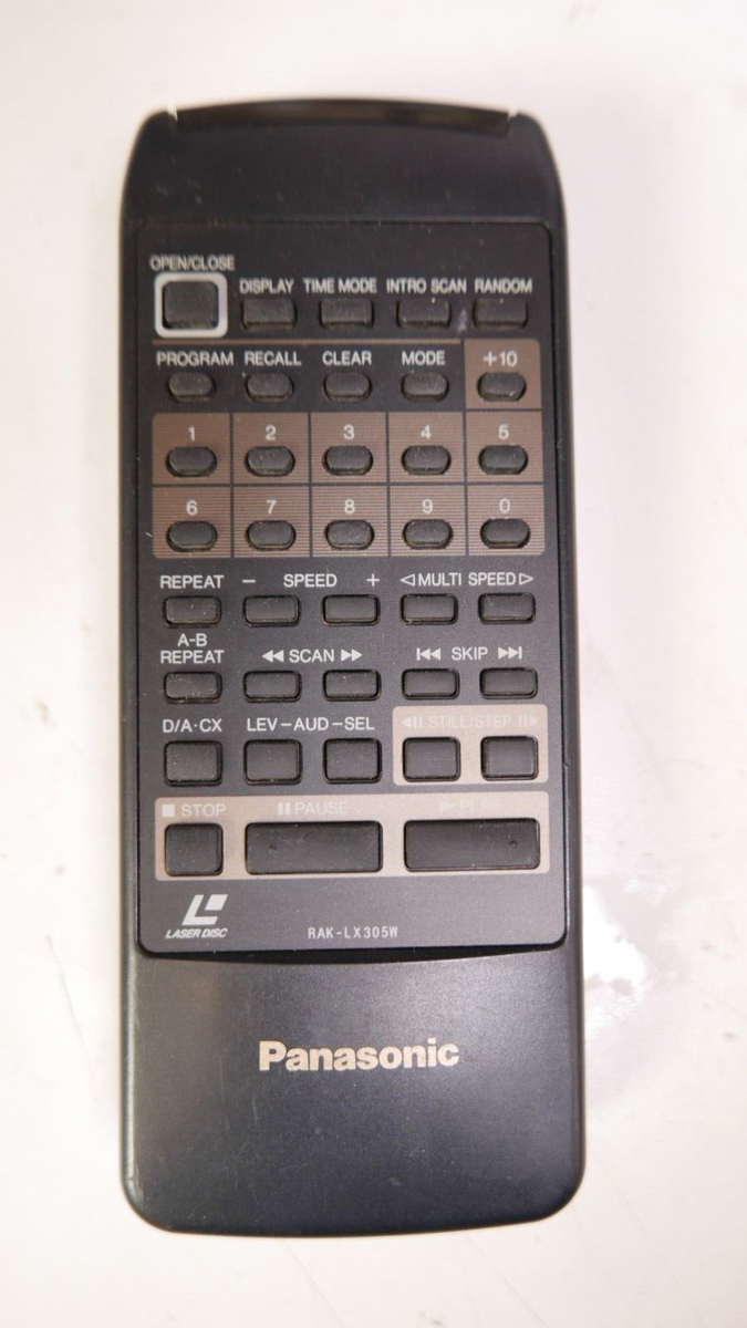 VERY RARE GENUINE PANASONIC RAK-LX305W REMOTE CONTROL LASER DISC