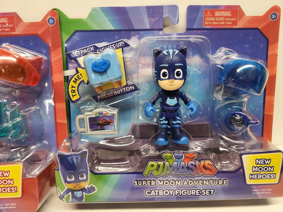 PJ Masks Super Moon Adventure Lot of 2 Catboy & Owlette Figure Playset NEW - Image 3 of 4