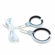 2PCS Shock Accessory E-stim Conductive Massage Penis Rings For Men US
