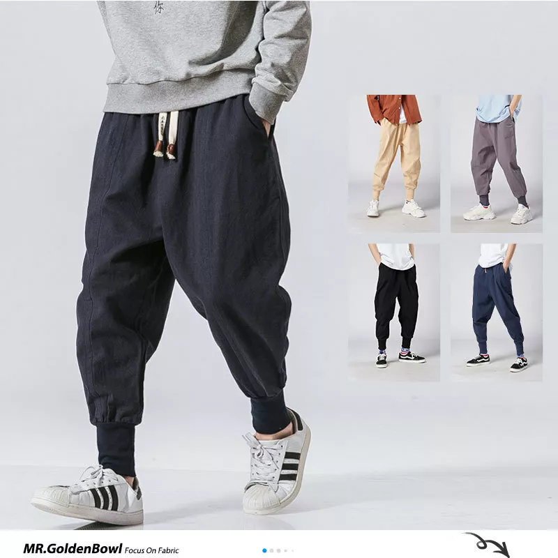 vleugel Afstudeeralbum Besmetten Men Harem Pants Japanese Casual Trouser Man Jogger Pants Chinese Baggy Pants  | eBay