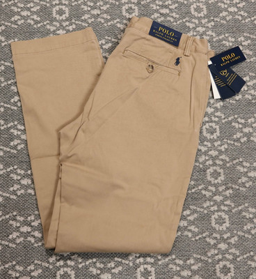 Polo Ralph Lauren Mens Stretch Straight Fit Polo Chinos - 32 x 32 - Luxury Beige